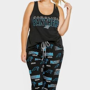 NEW Torrid Size 2 NFL Carolina Panthers Sleep Set